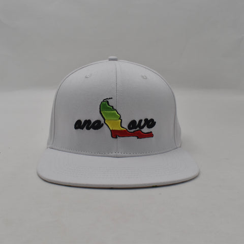 One Love Flex-Fit Hat White/Rasta