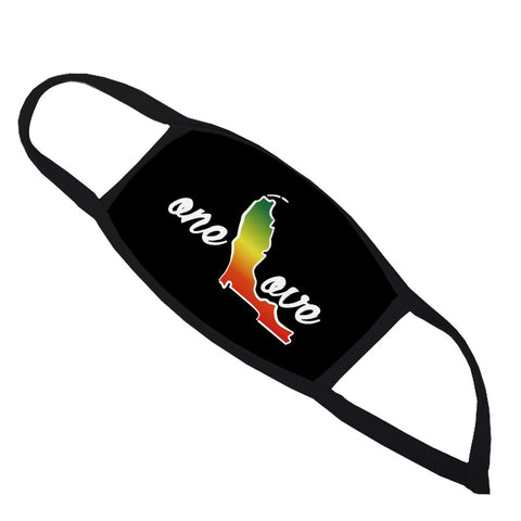 One Love Face Mask-Black
