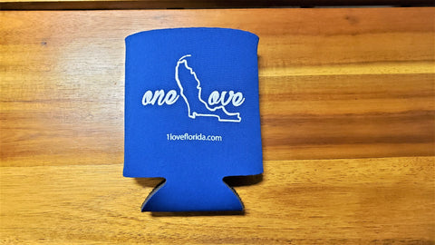 "One Love Florida" Can Cooler - Navy Blue
