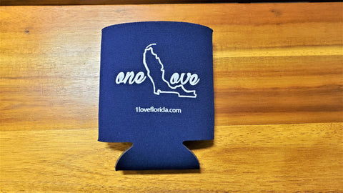 "One Love Florida" Can Cooler - Royal Blue